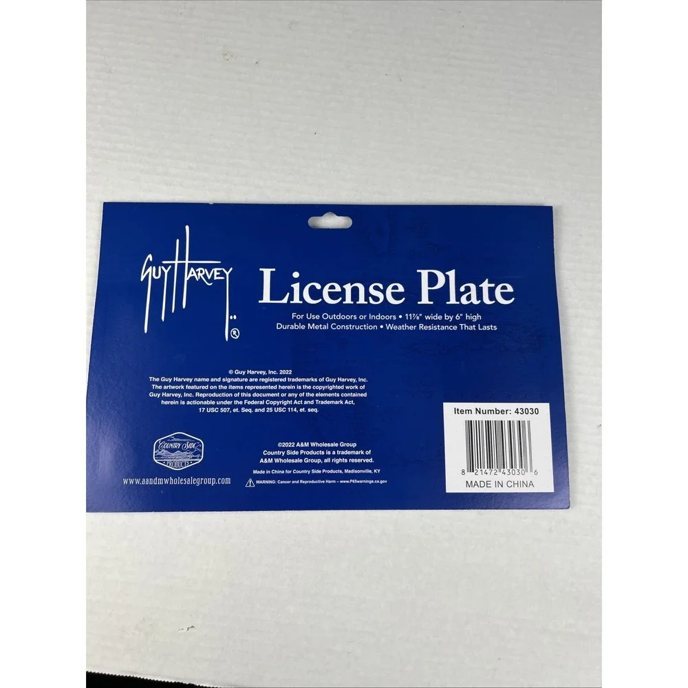Guy Harvey License Plate Manatees‎ & Stingray New